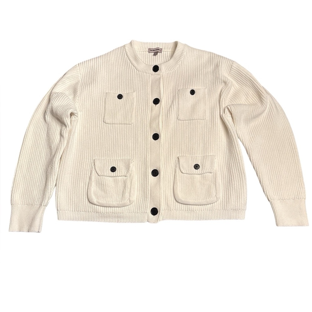 J Crew women’s Four-pocket cardigan chunky ivory Size XL NWT